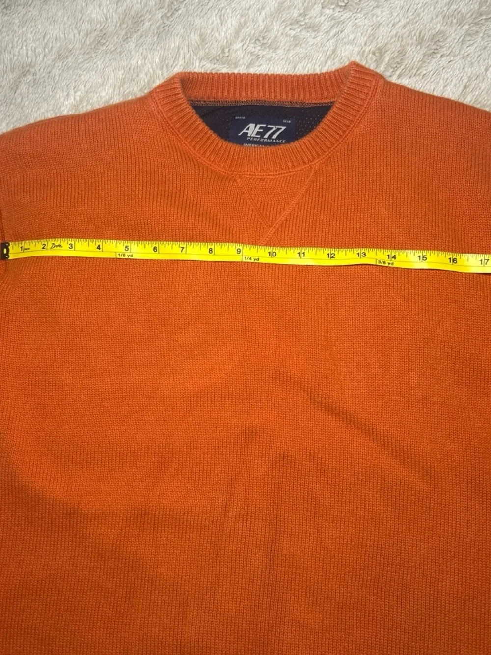 American Eagle Outfitters Orange Crewneck Sweater